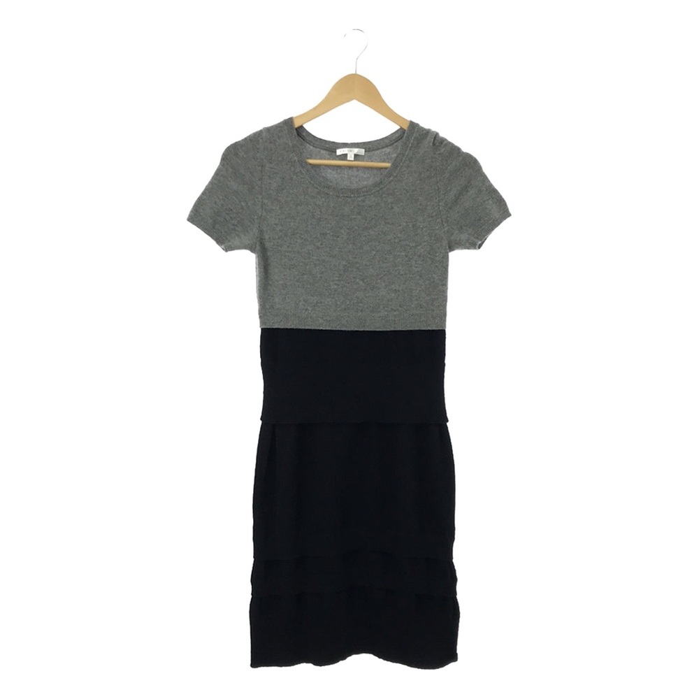 Gray and Black Paule Ka cashmere sweater dress